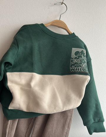 Sweatshirt L/S Steff green - Wheat